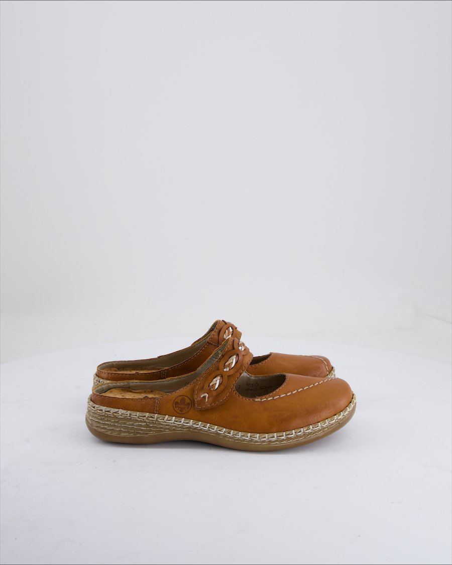 Rieker Flats Leather Camel Eu 38