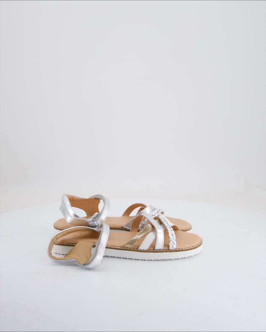 Varese Sandals Leather Silver Eu 38