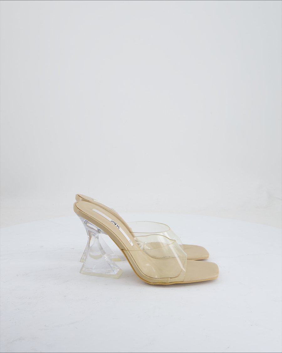 Zara Heels Plastic Dusty Rose Eu 37