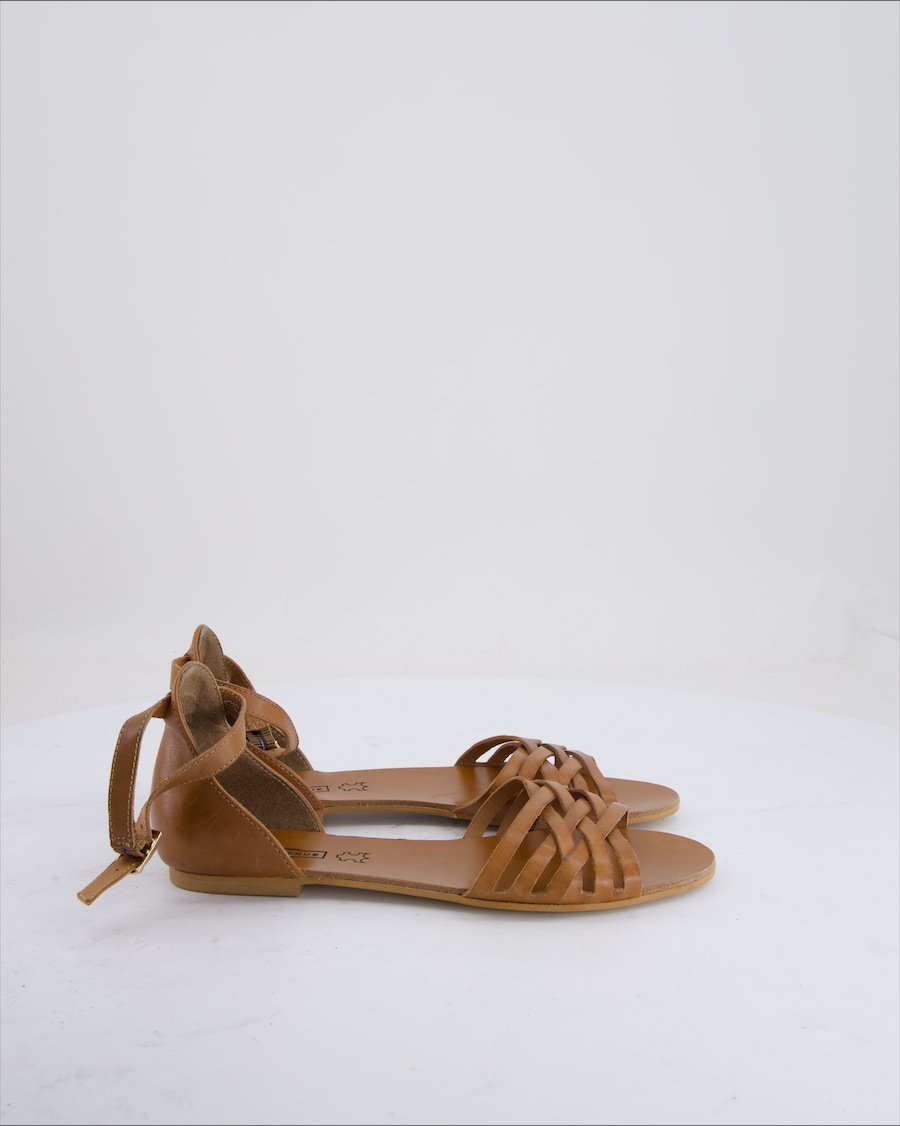 5Th Avenue Sandals Leather Brown Eu 38