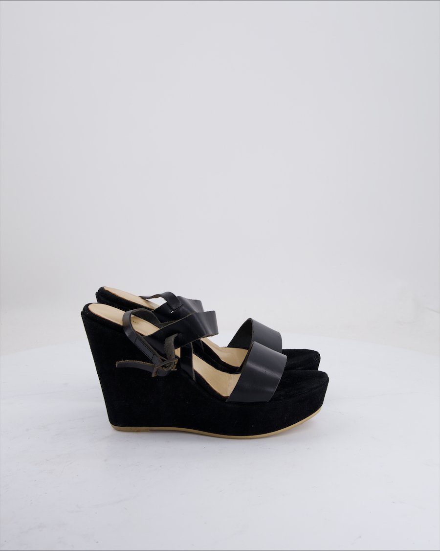 Cantini & Cantini Wedges Suede Black Eu 39