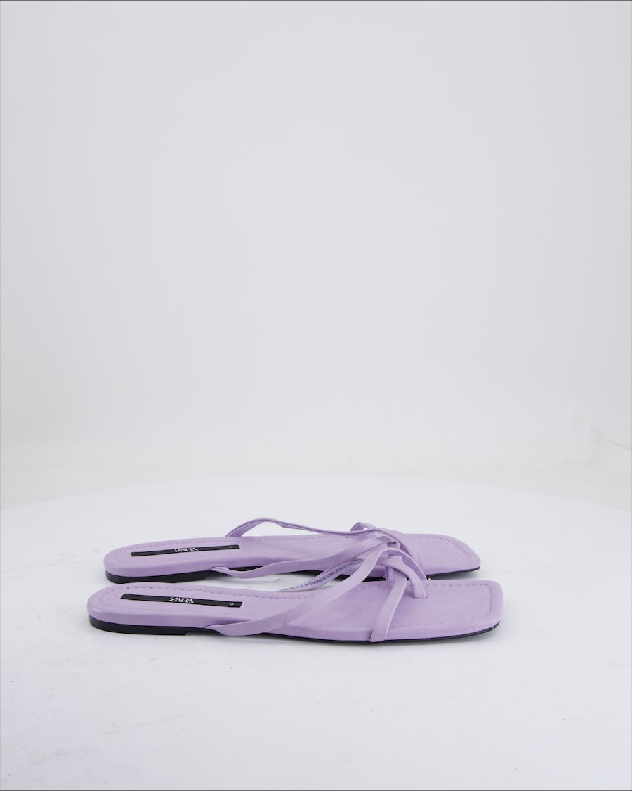 Zara Sandals Polyurethane Violet Eu 41