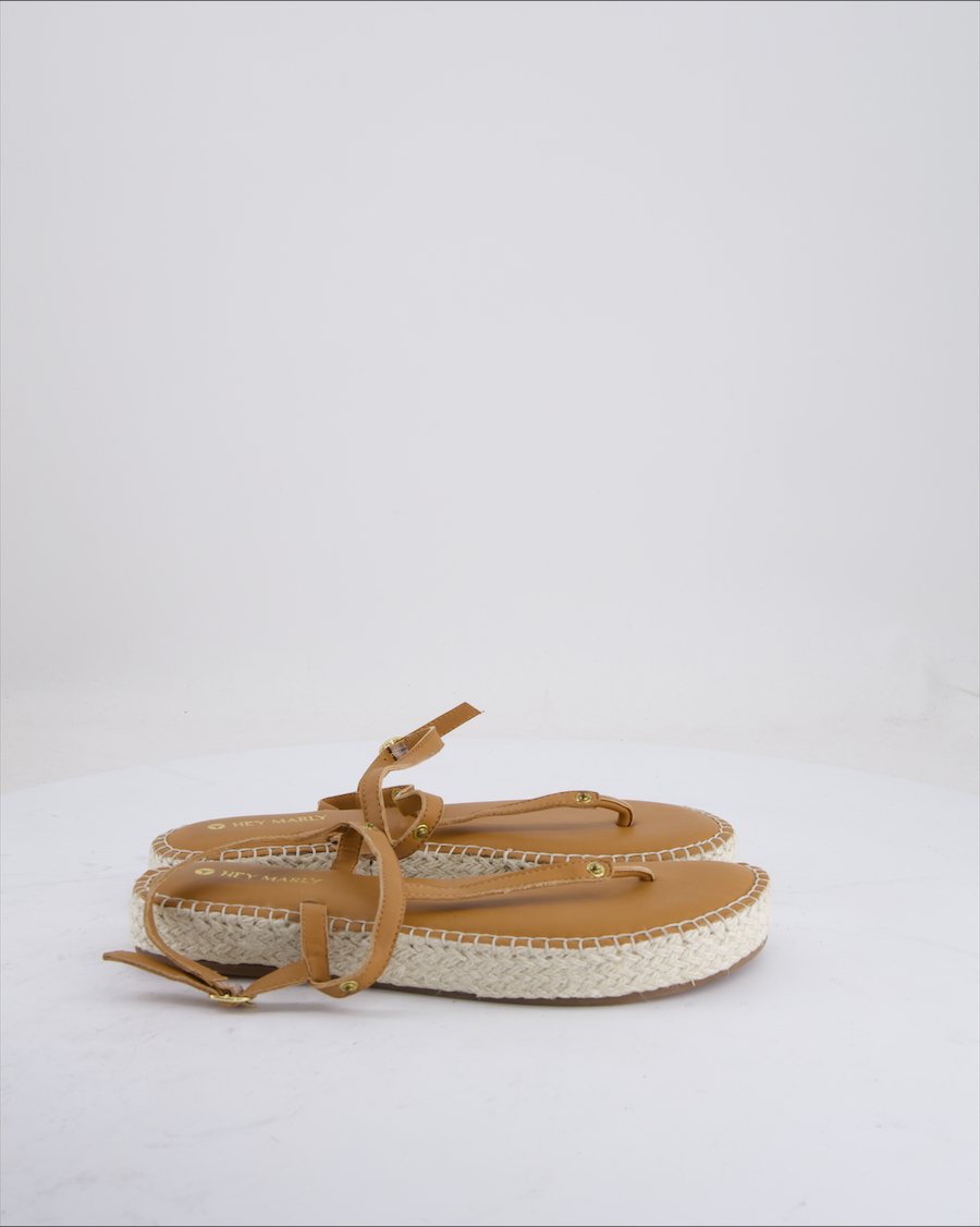 Hey Marly Flip Flop Leather Camel Eu 41