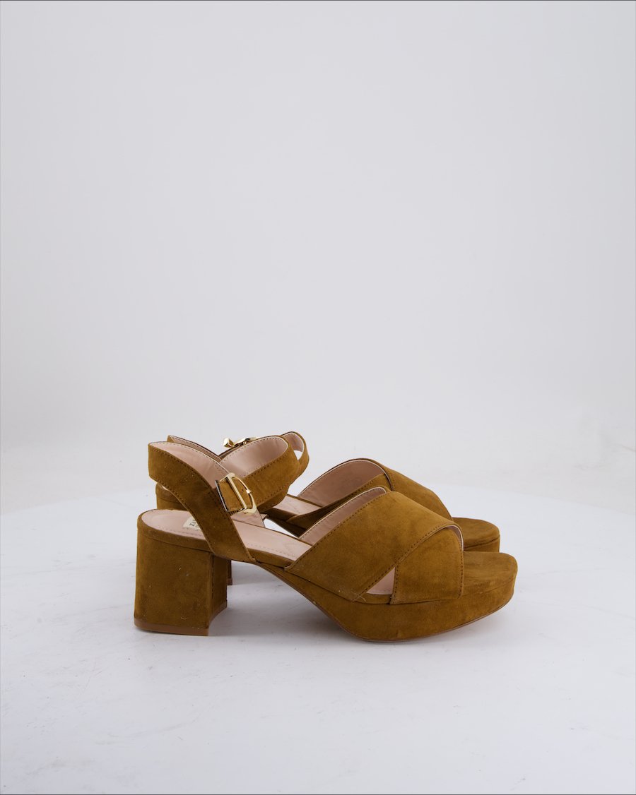 Zara Sandals Suede Brown Eu 38