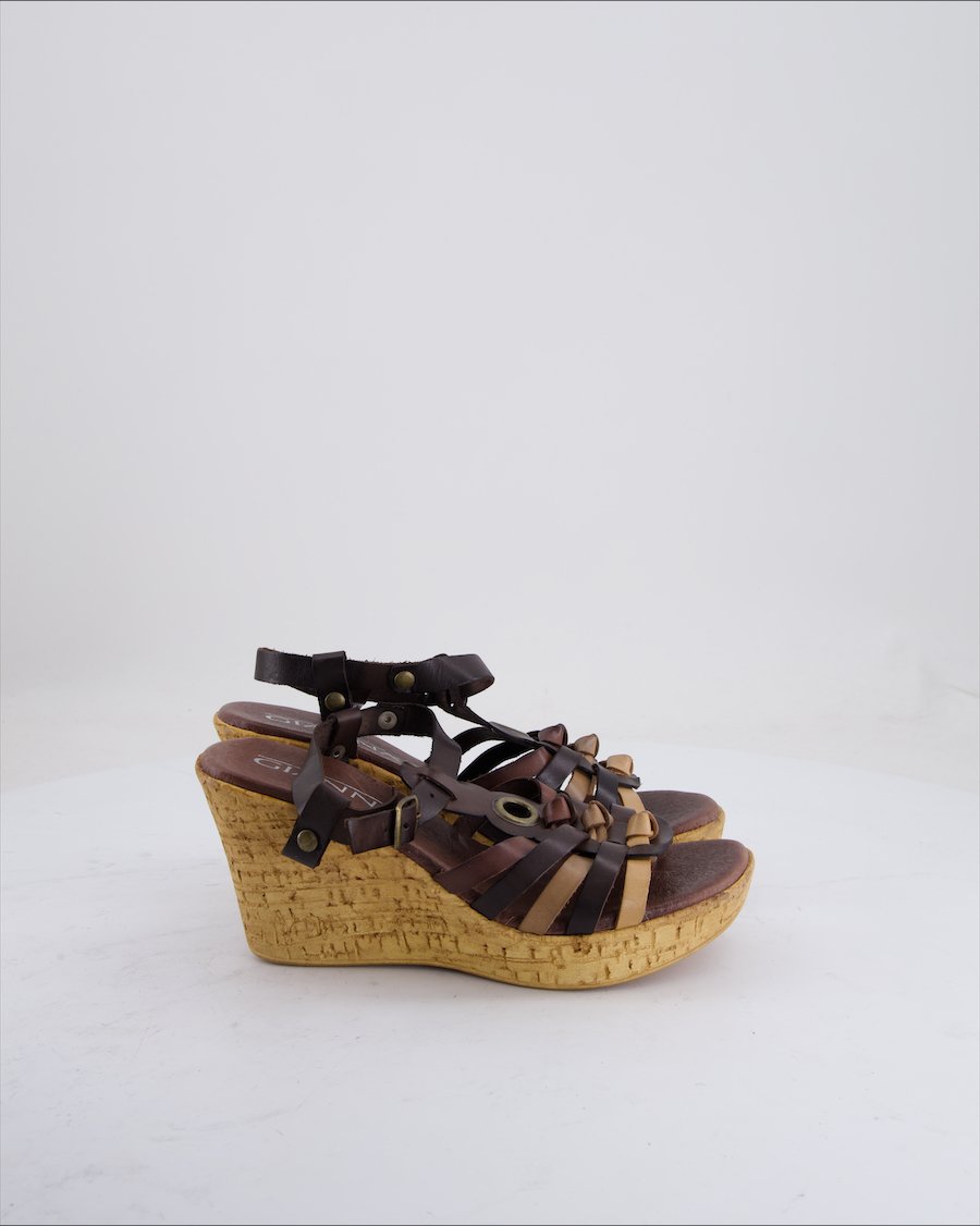 Gianna Wedges Leather Brown Eu 38