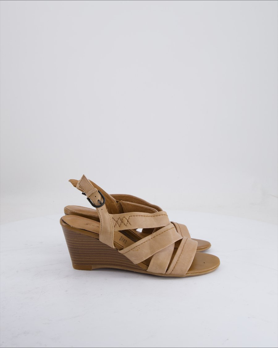 5th Avenue Wedges Leather Beige Eu 39