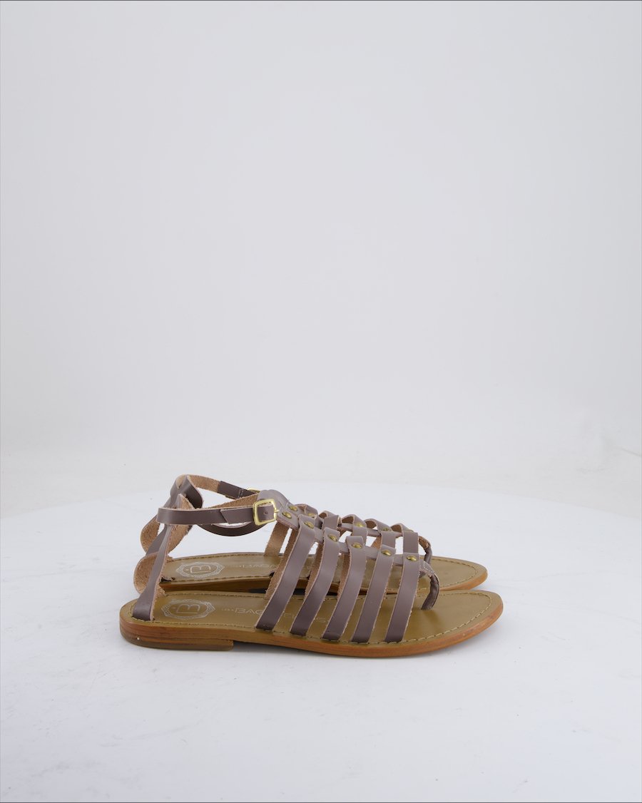Unbranded Sandals Leather Grey Eu 38
