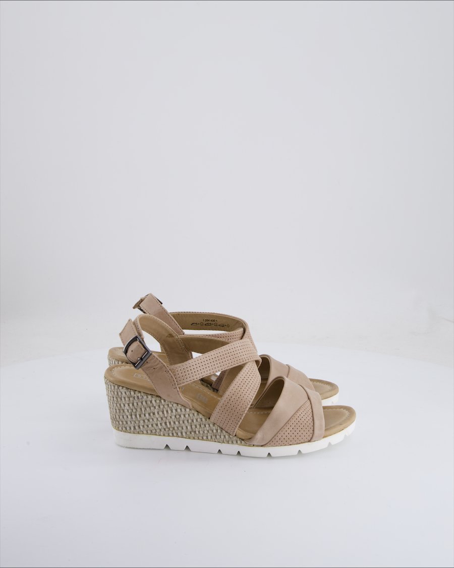 5Th Avenue Wedges Leather Beige Eu 37