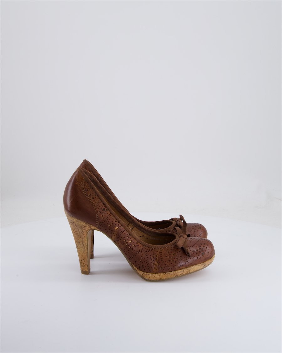 Bata Heels Leather Brown Eu 37.5