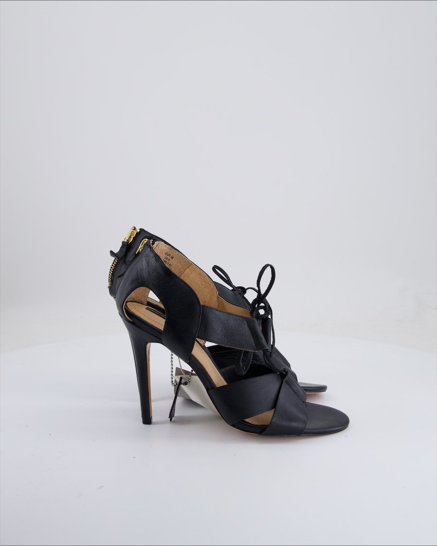 H&M Heels Leather Black Eu 39