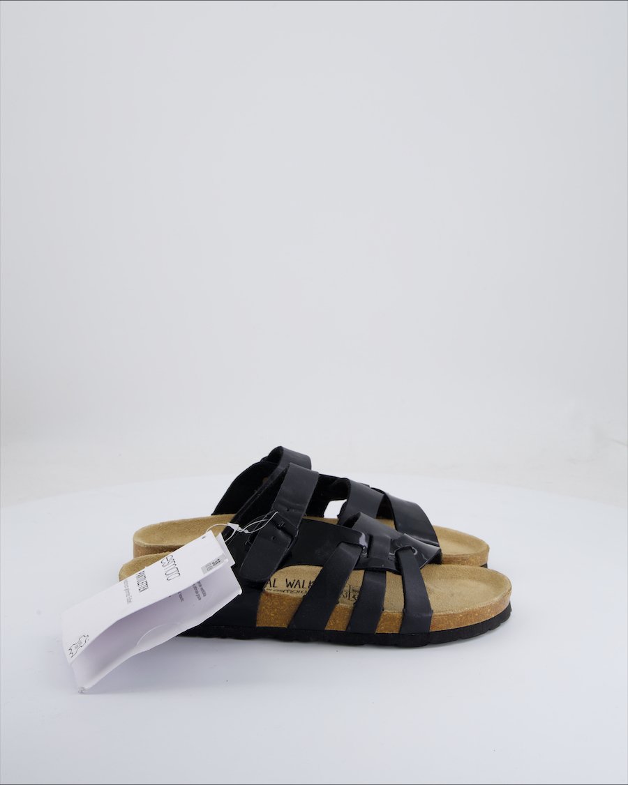 Natural Walk Sandals Leather Black Eu 38