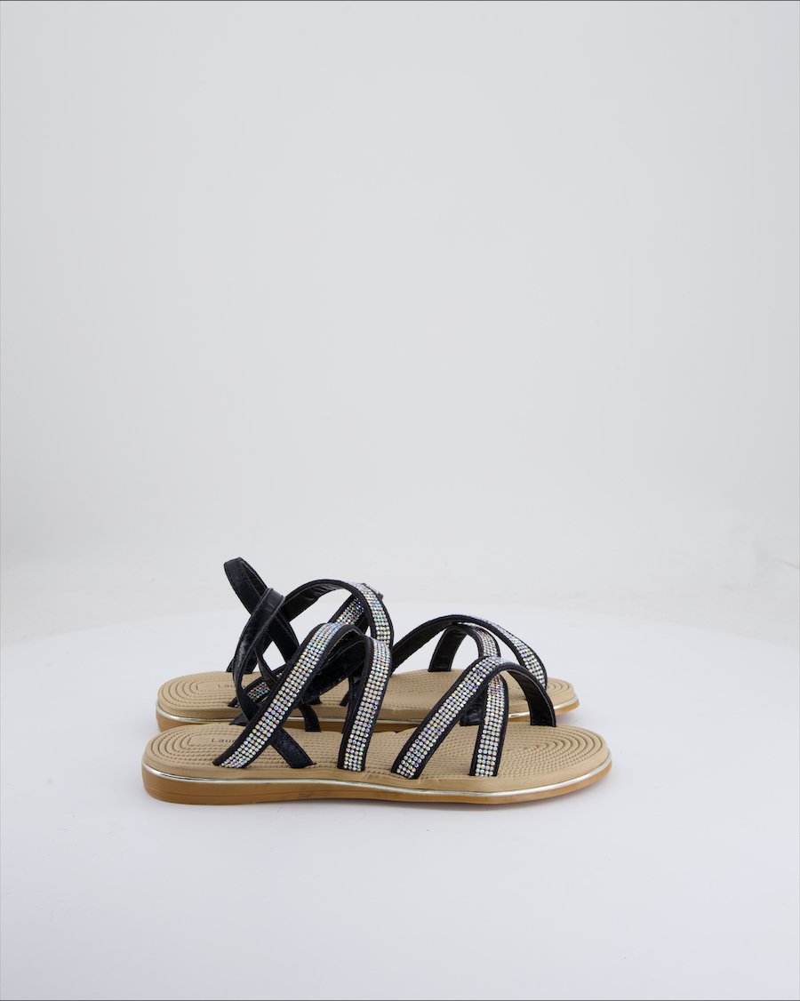 Laura Biagiotti Sandals Leather Black Eu 37