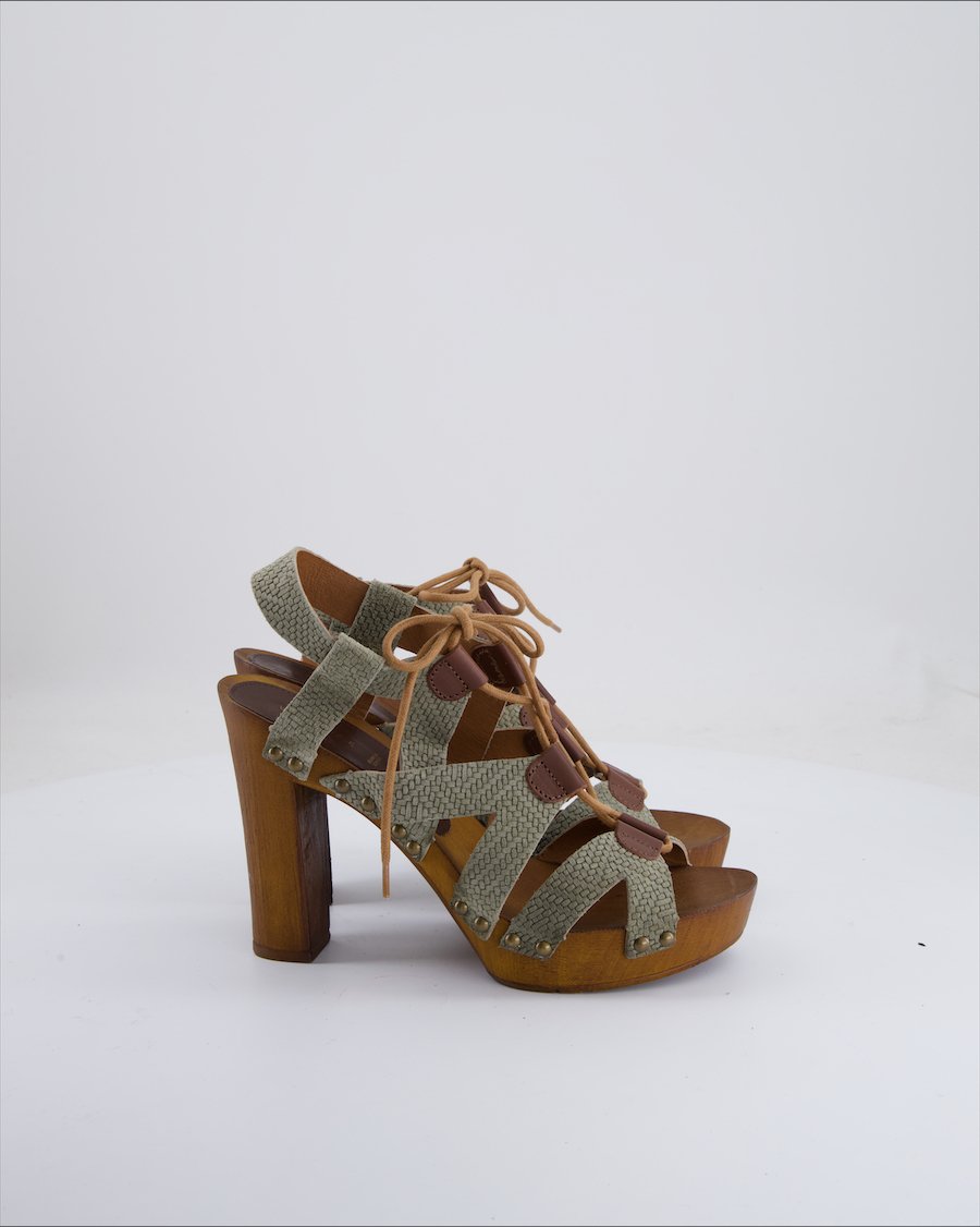 Varese Heels Cloth Brown Eu 38