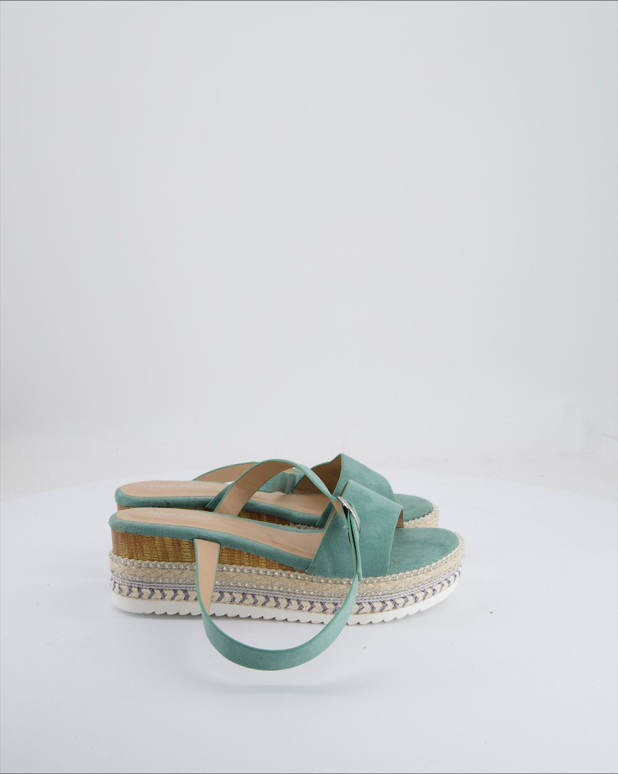 Anna Field Sandals Suede Turquoise Eu 36