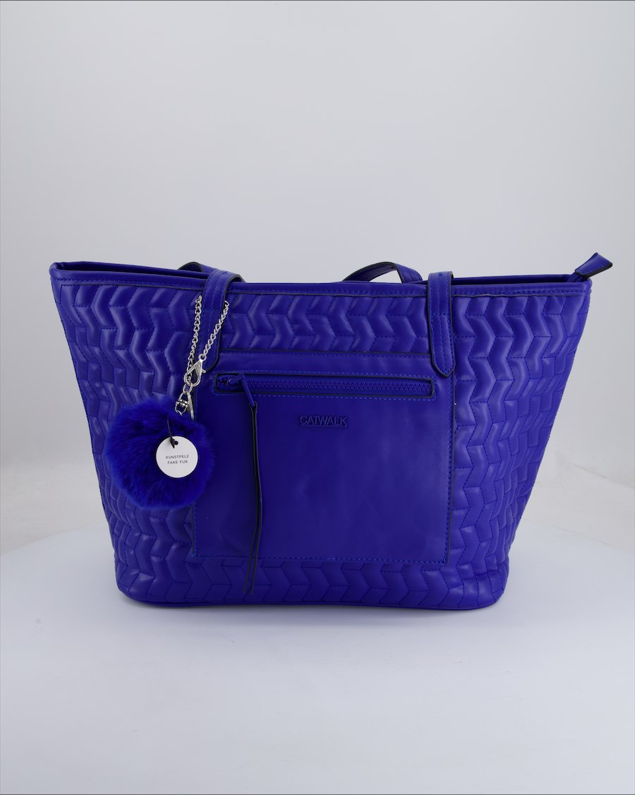 Catwalk Shoulder Bag Leather Blue