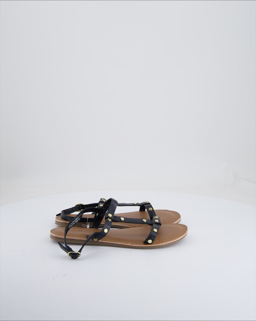 Only Sandals Leather Black EU 38