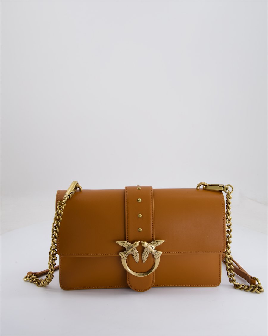 Pinko Crossbody Bag Leather Brown