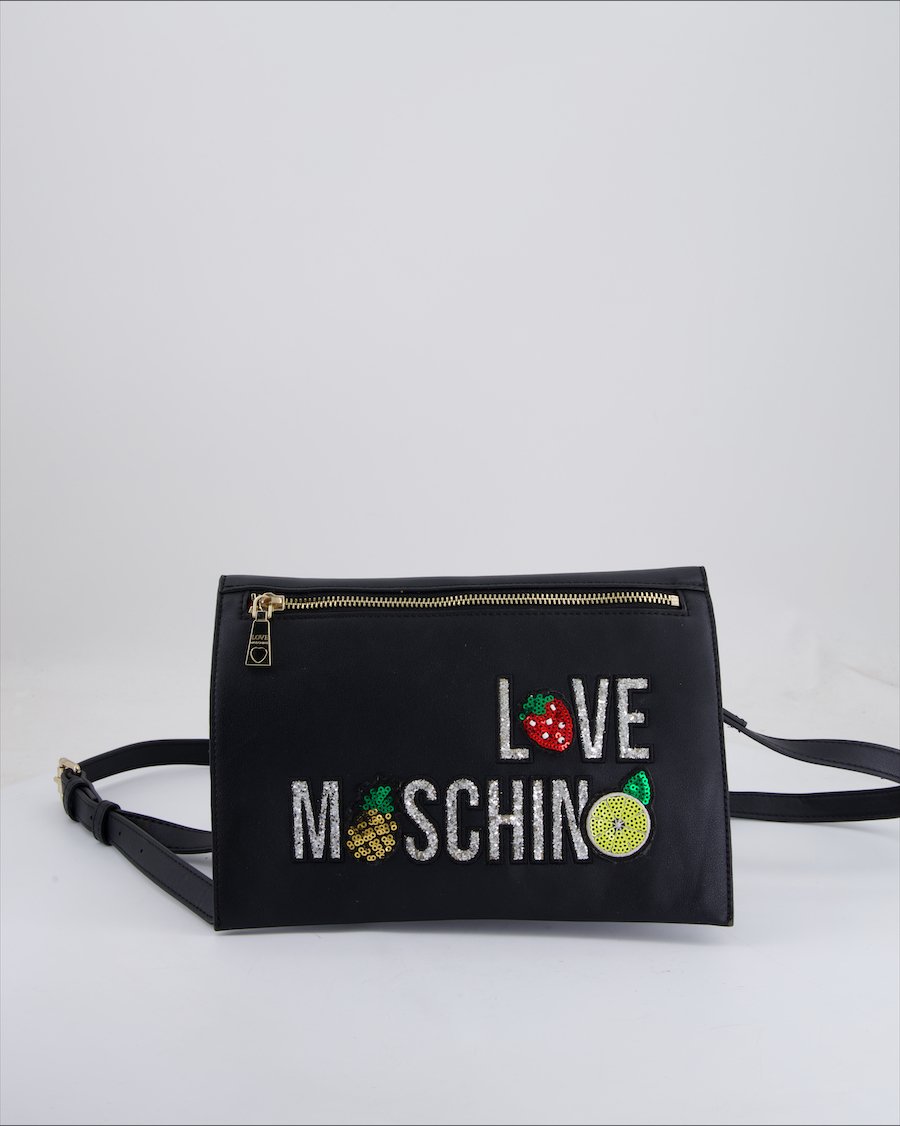 Love Moschino Crossbody Bag Leather Black
