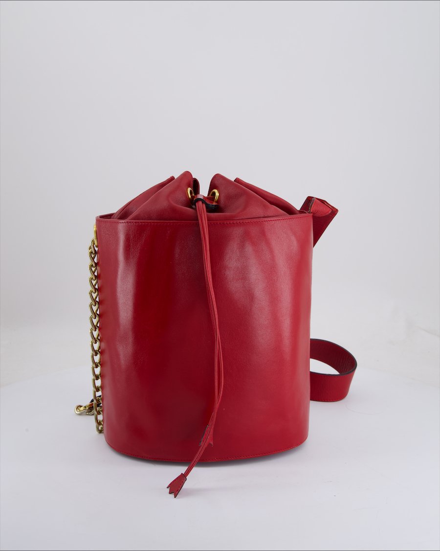Salvatore Ferragamo Crossbody Bag Leather Red