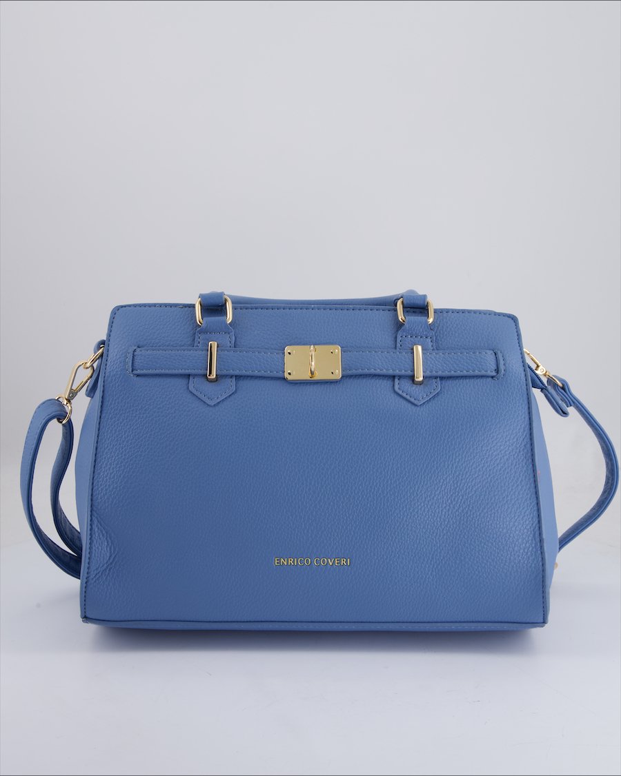 Enrico Coveri Handbag Leather Turquoise