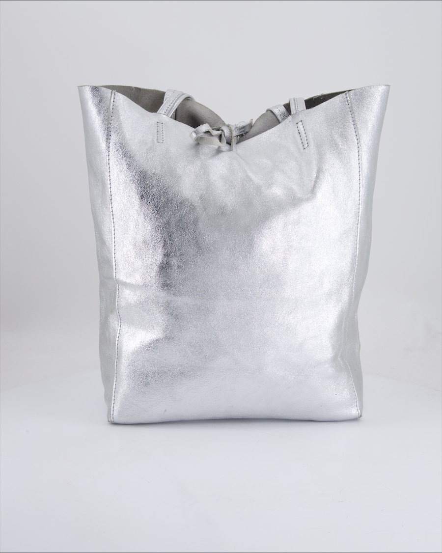 Unbranded Shoulder Bag Leather Silver