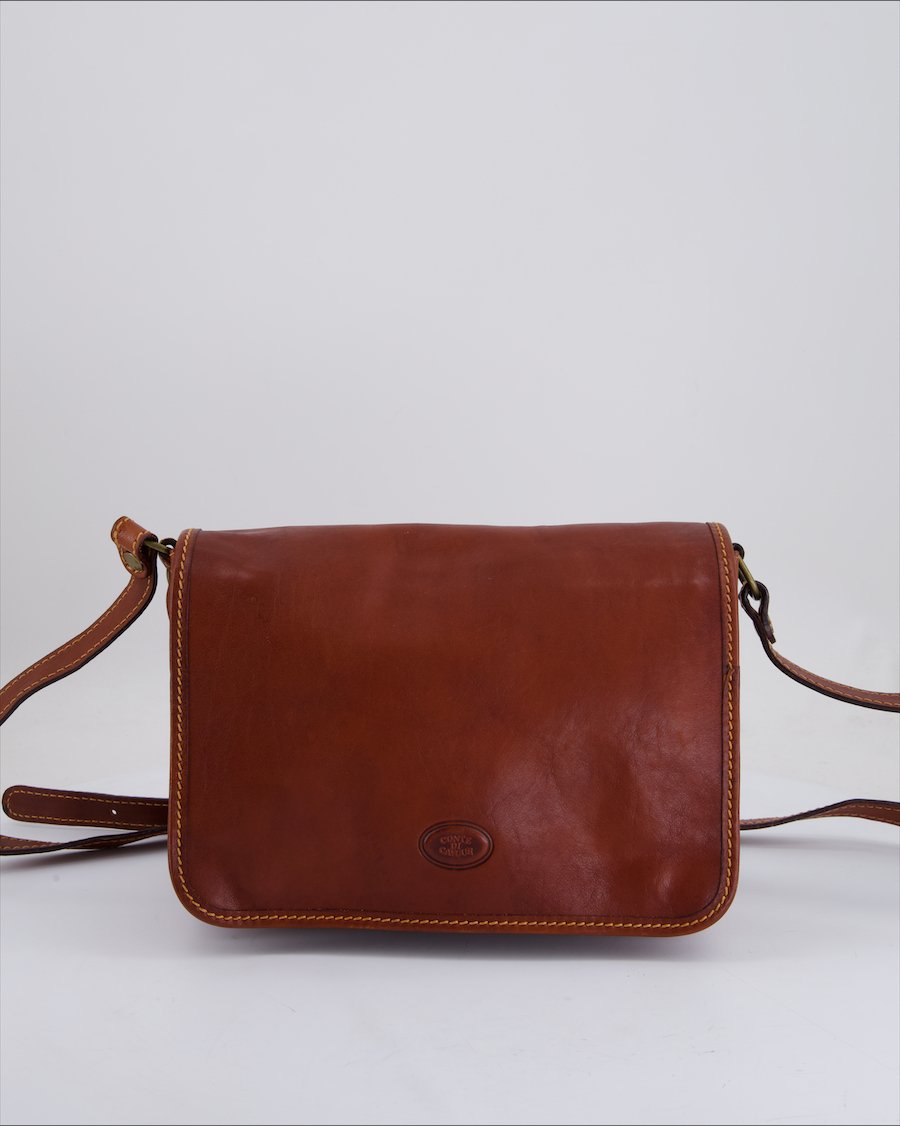 Conte Di Cavour Crossbody Bag Leather Brown