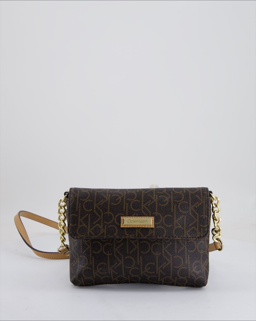 Calvin Klein Crossbody Bag Leather Brown