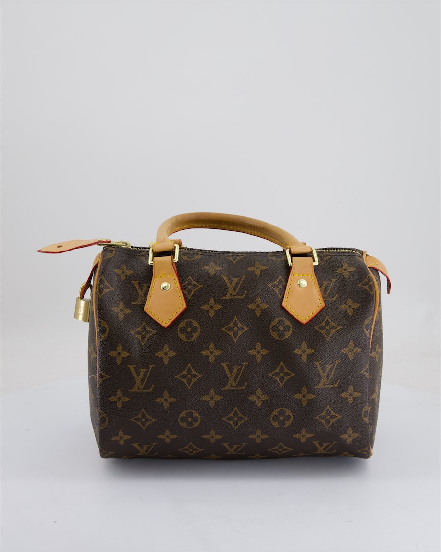 Louis Vuitton Speedy 25 Handbag Leather Brown