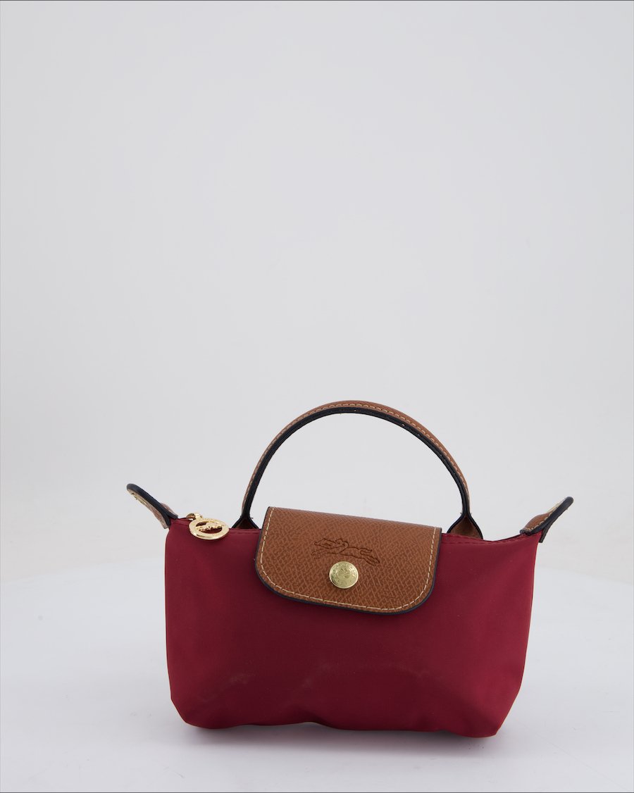 Longchamp Handbag Cloth Burgundy