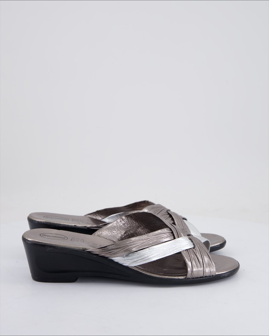 Graceland Sandals Polyurethane Silver Eu 41