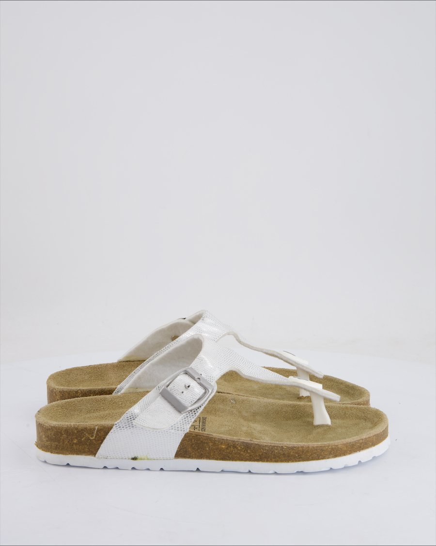 Natural Walk Sandals Leather White Eu 39