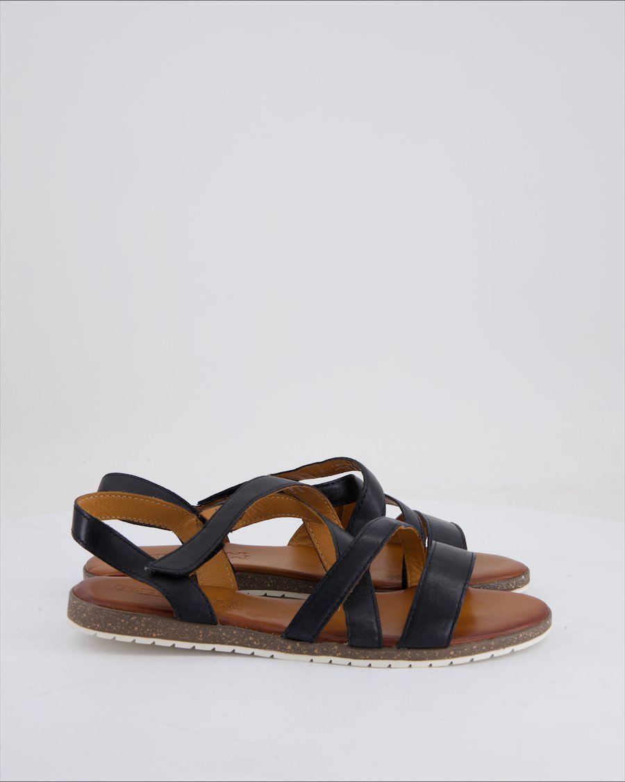 5Th Avenue Sandals Leather Black Eu 39