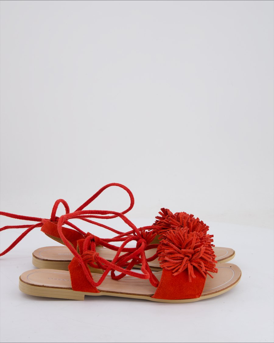 Roberto Santi  Sandals Suede Red Eu 39