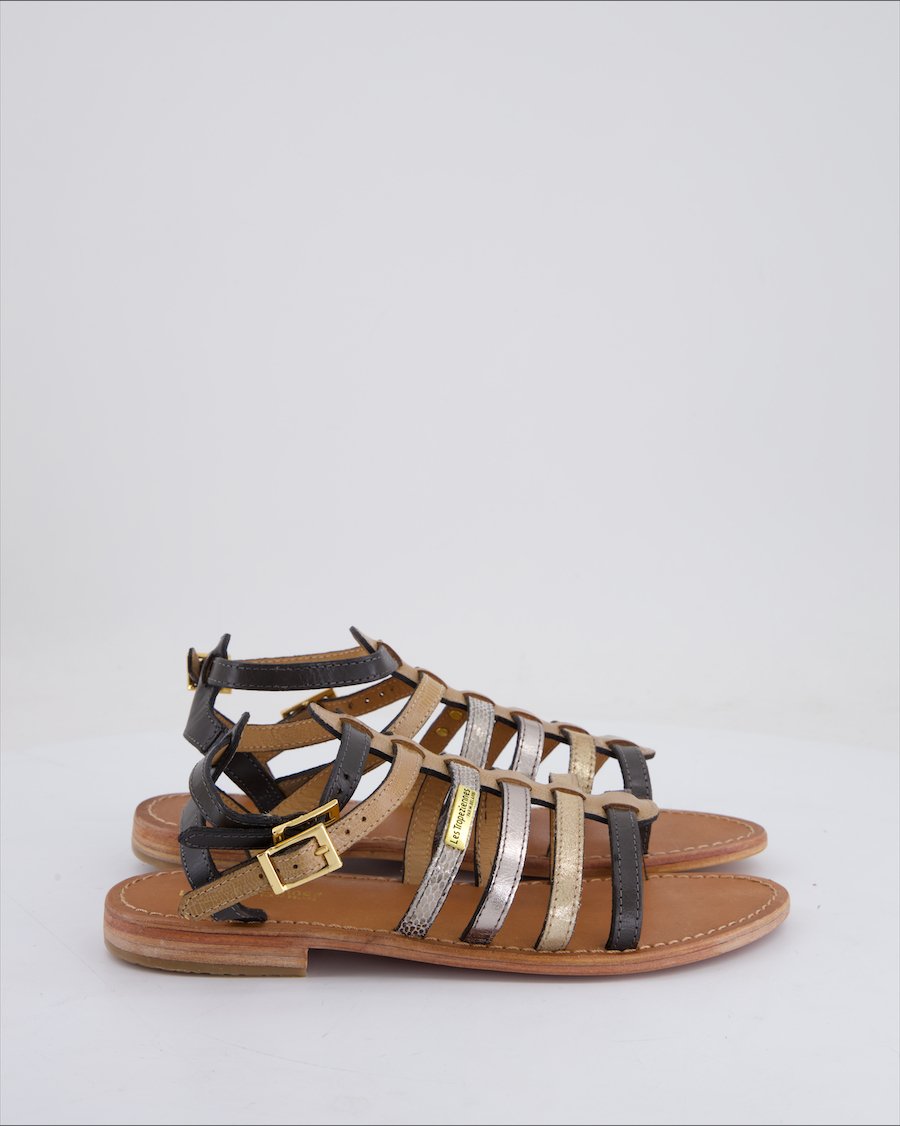 Les Tropeziennes Sandals Leather Silver Eu 37