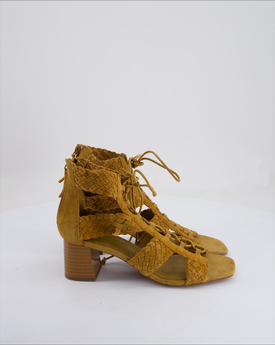 Zara Sandals Suede Camel Eu 38
