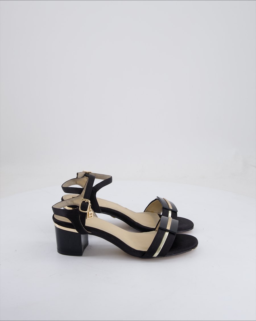 Laura Biagiotti Sandals Suede Black Eu 37