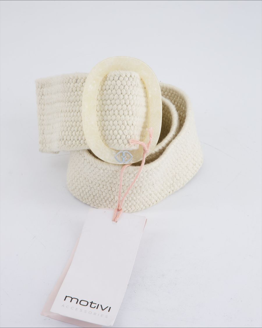 Motivi Belt Cloth White