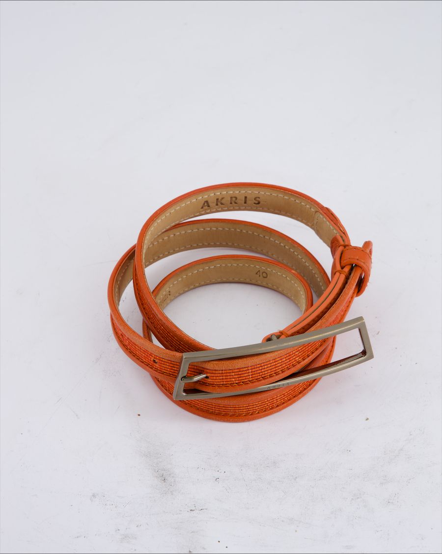 Akris Belt Leather Orange