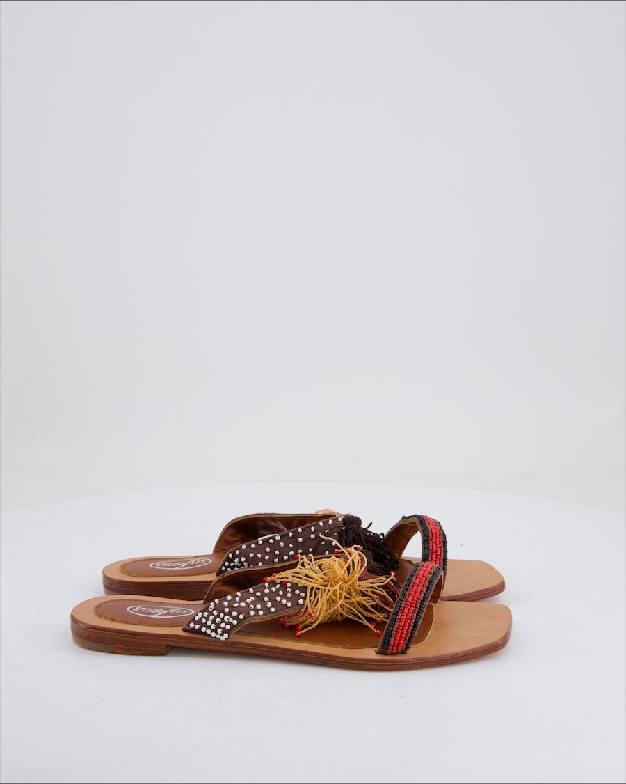 Imayin Sandals Leather Brown Eu 38