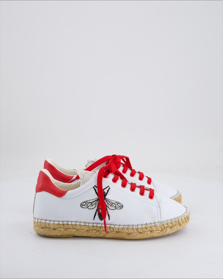 Macarena Espadrilles Leather White Eu 37