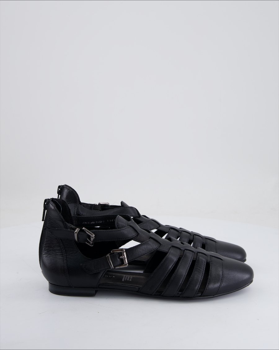 5Th Avenue Flats Leather Black Eu 39
