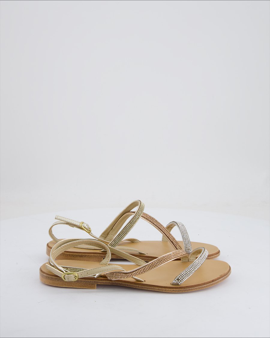 Graceland Sandals Leather Silver EU 38