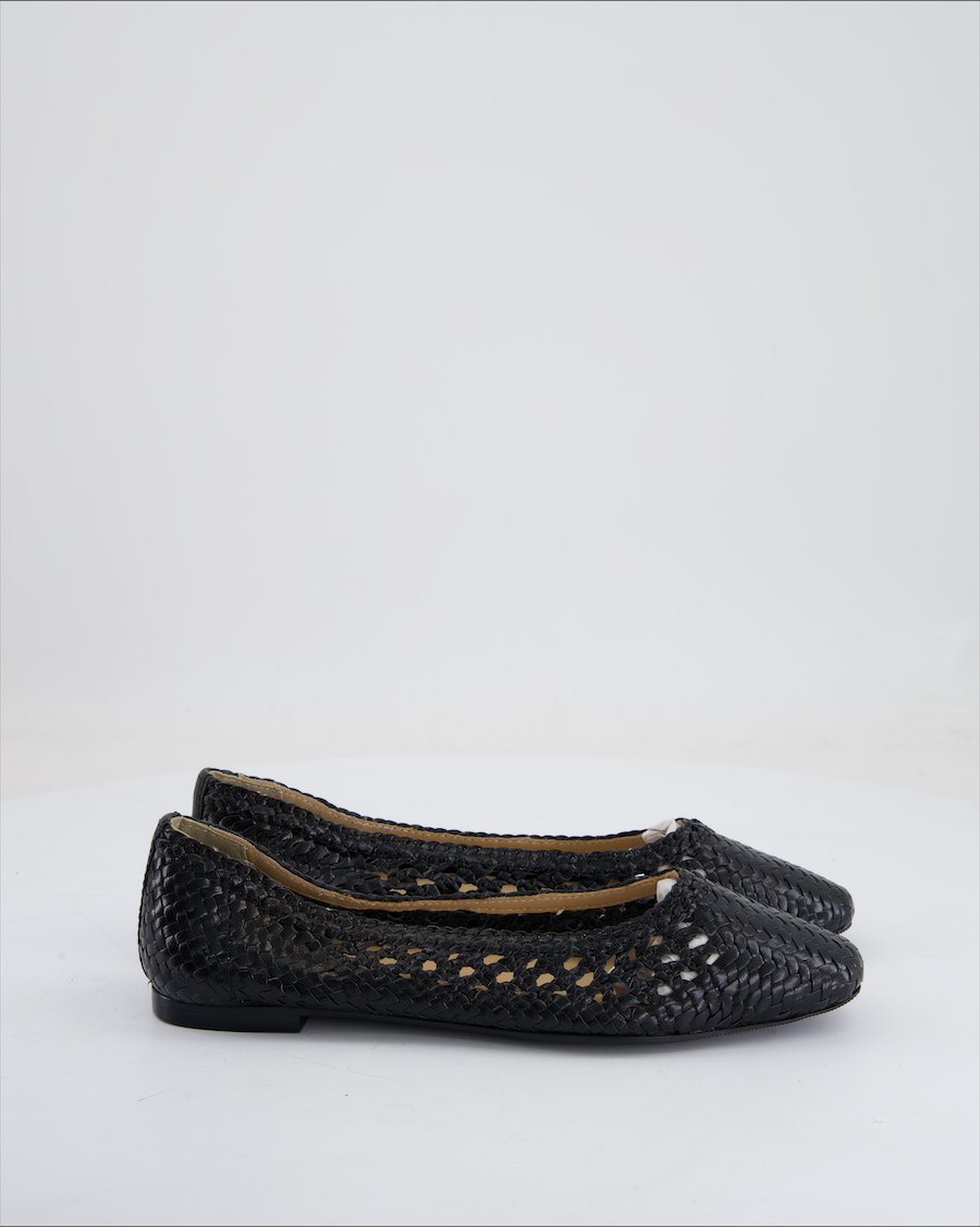 Anna Field Ballet Flats Leather Black EU 37