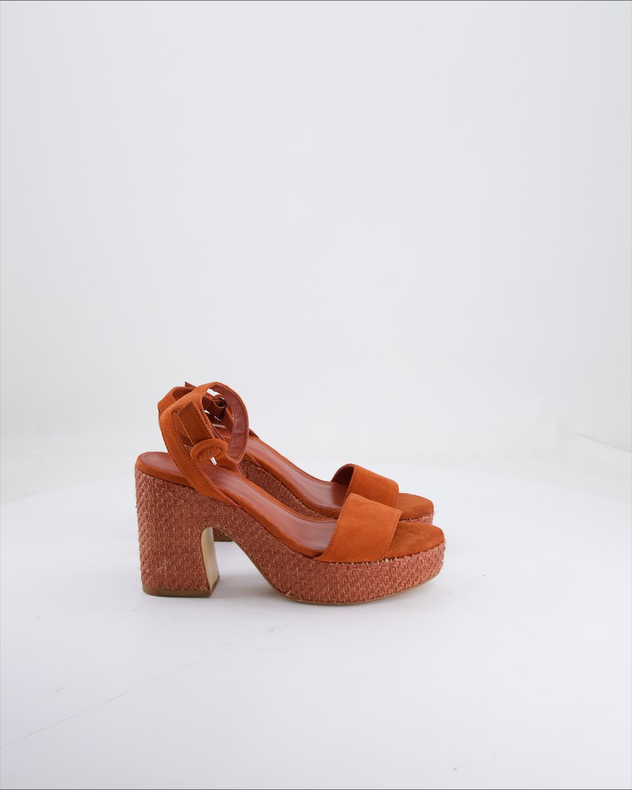 Mango Heels Suede Burgundy Eu 36