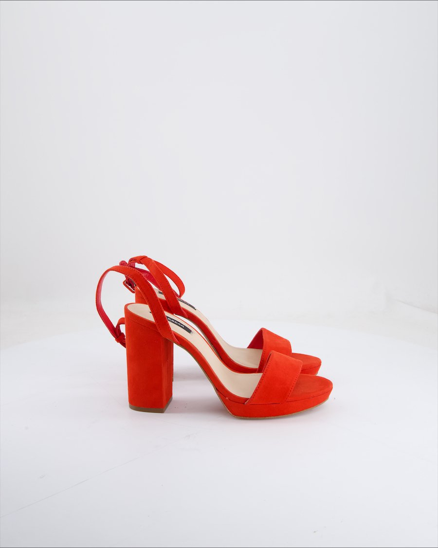 PULL&BEAR Heels Suede Red Eu 39