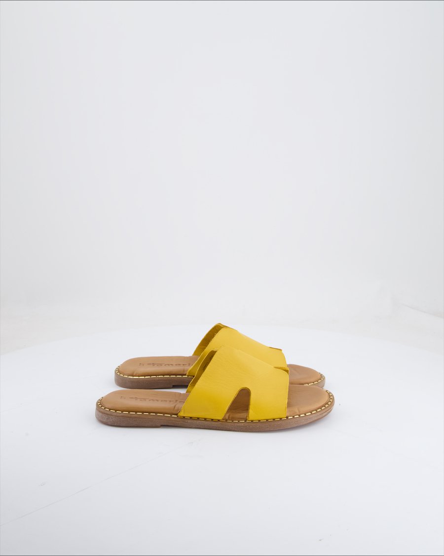 Tamaris Sandals Leather Yellow Eu 37