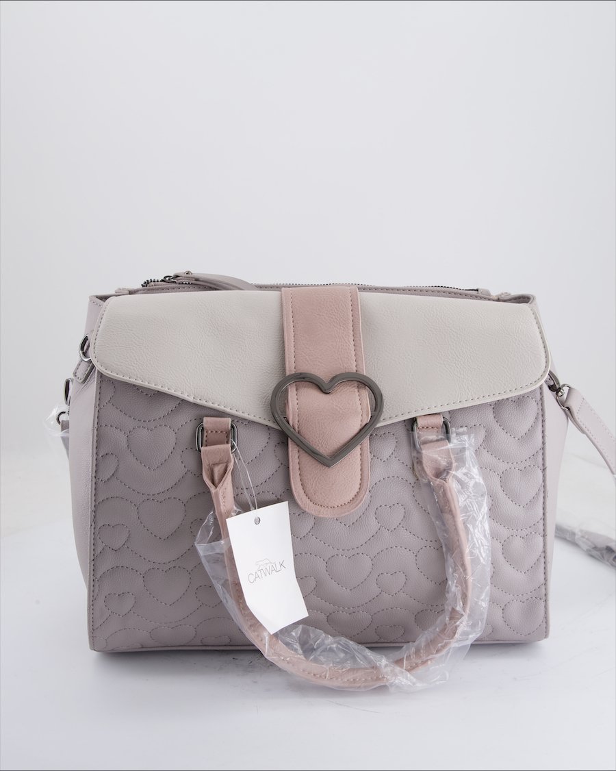 Catwalk Handbag Polyurethane Light grey
