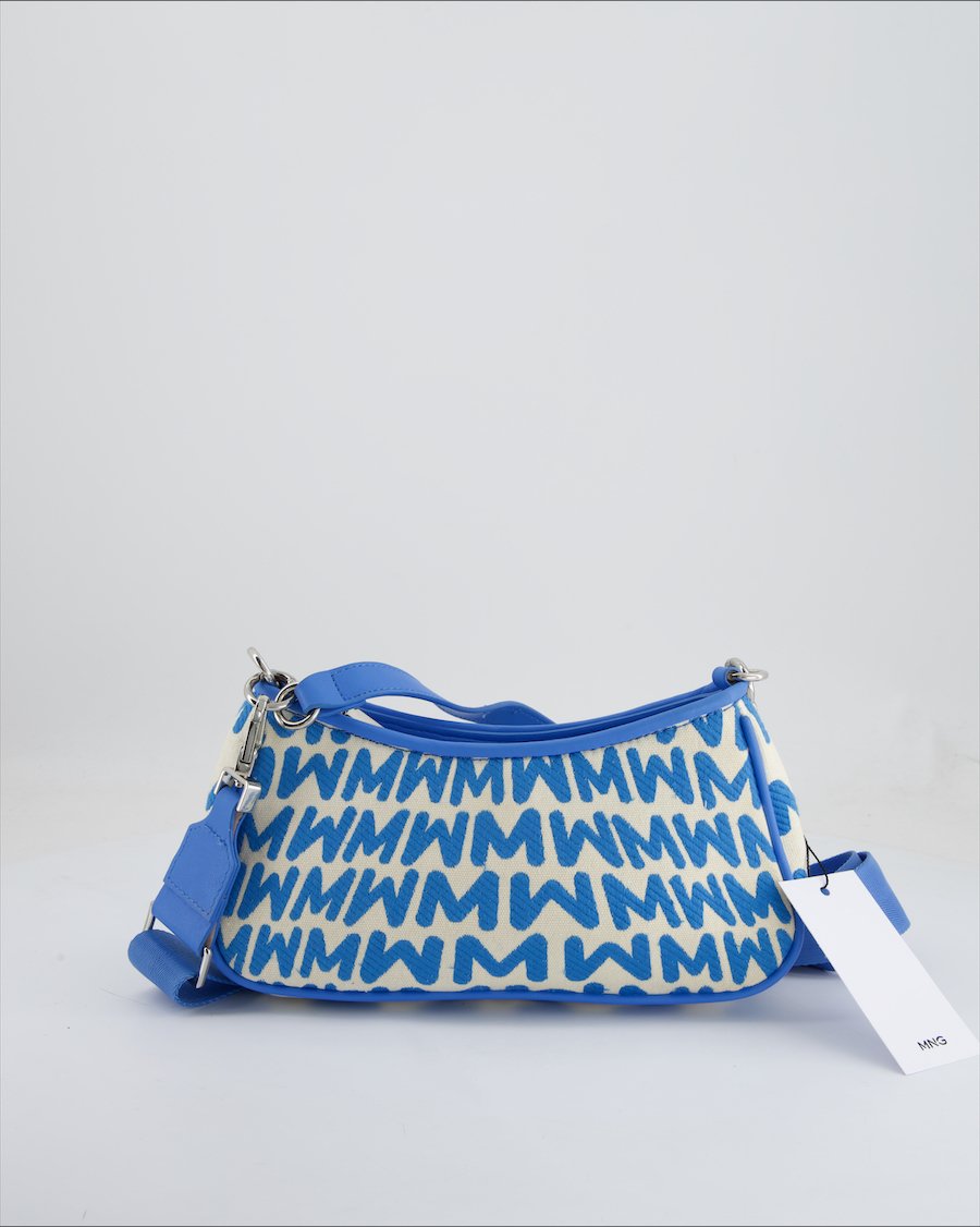 Mango  Crossbody bag Leather Light blue