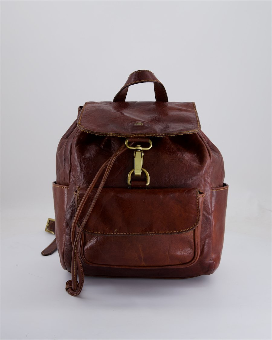 The Bridge Backpack Leather Brown