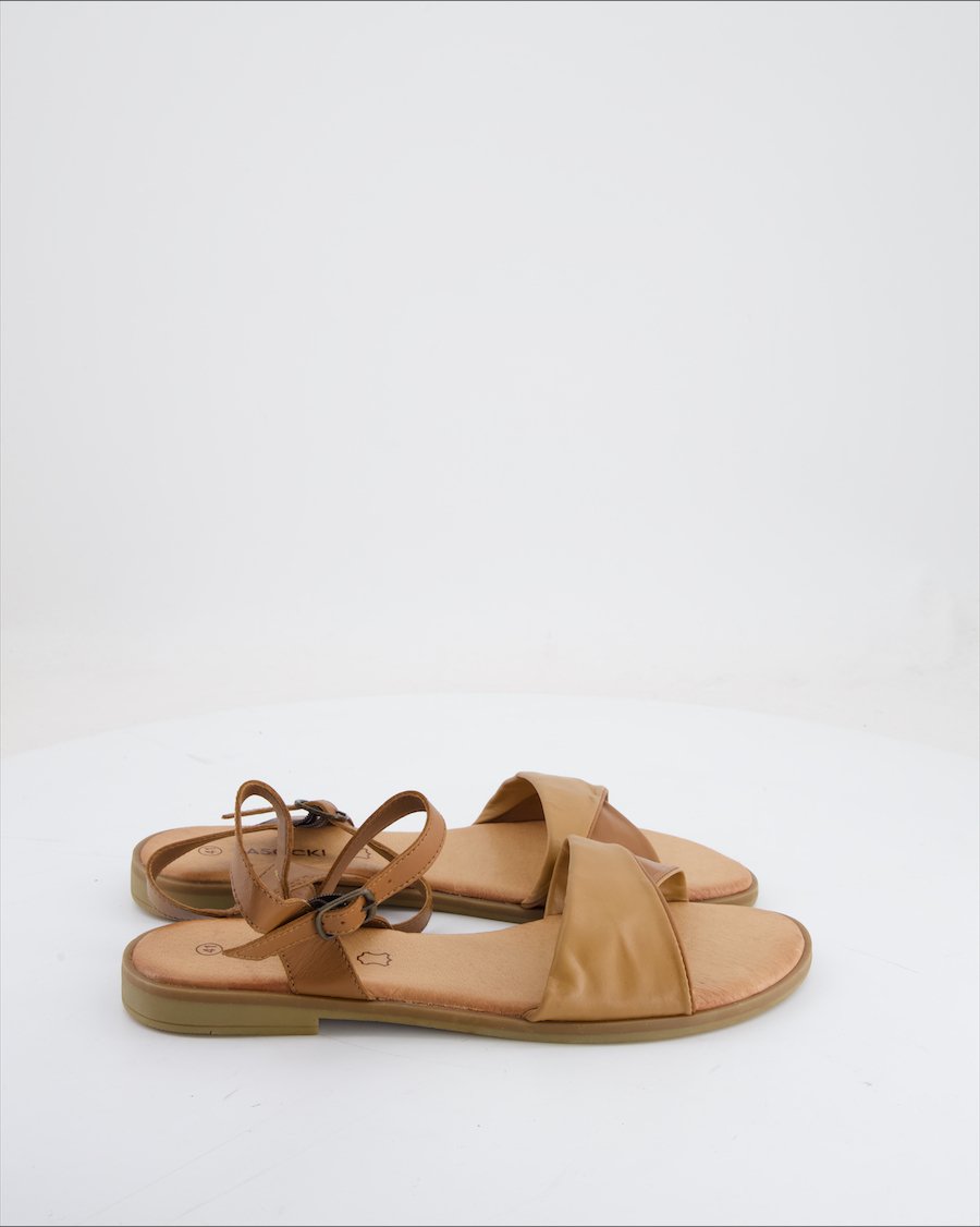 Lasocki Sandals Leather Camel Eu 41